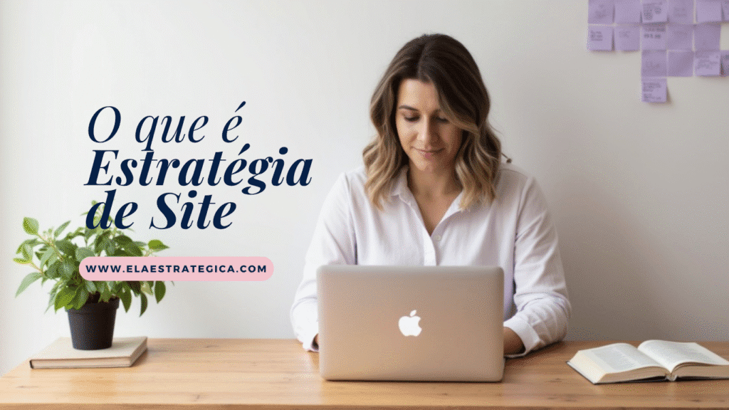 consultora de estretegia de site e seo trabalhando em home office