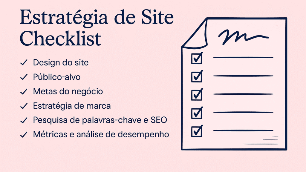 checklist de estratégia de site